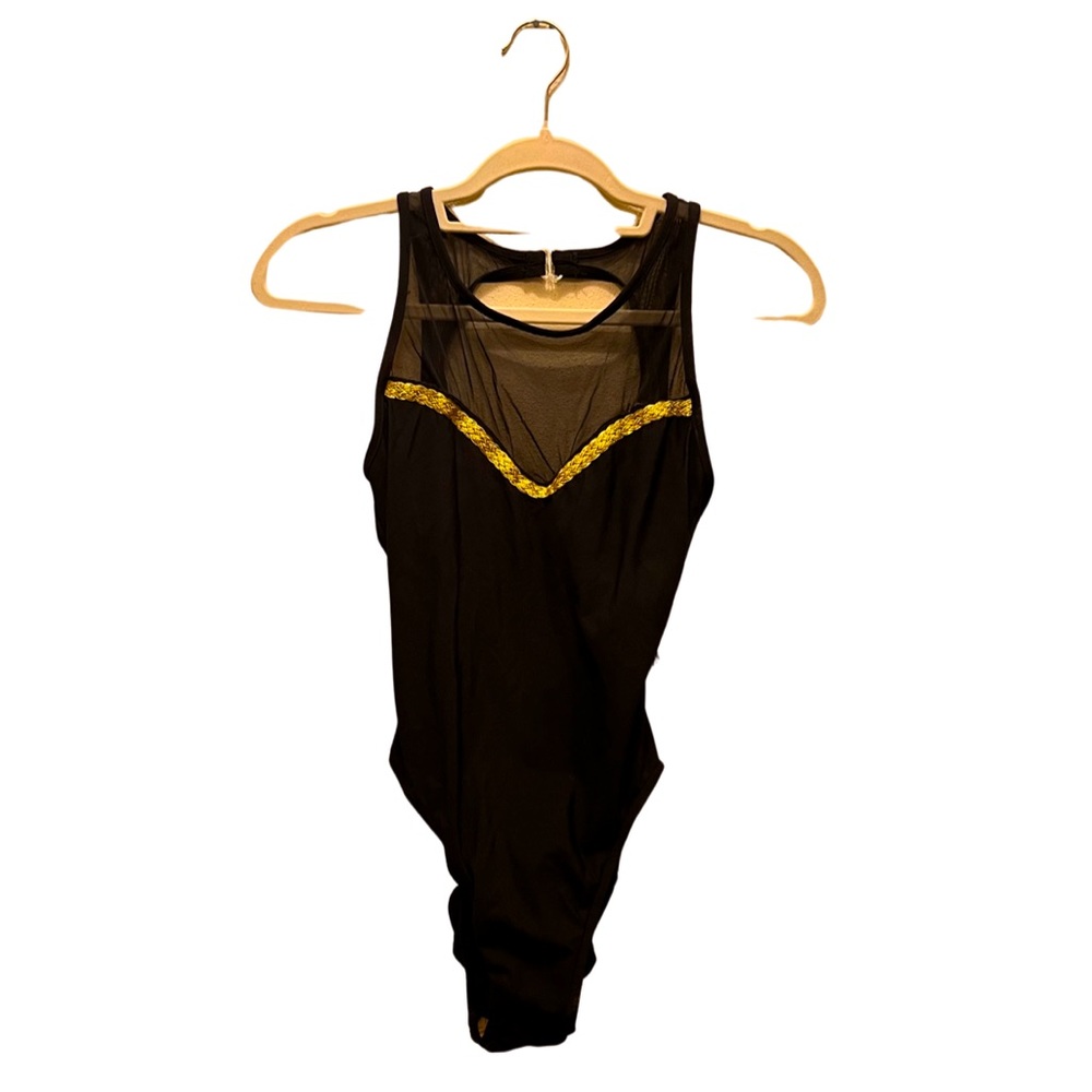 Vintage deadstock black and gold swimsuit